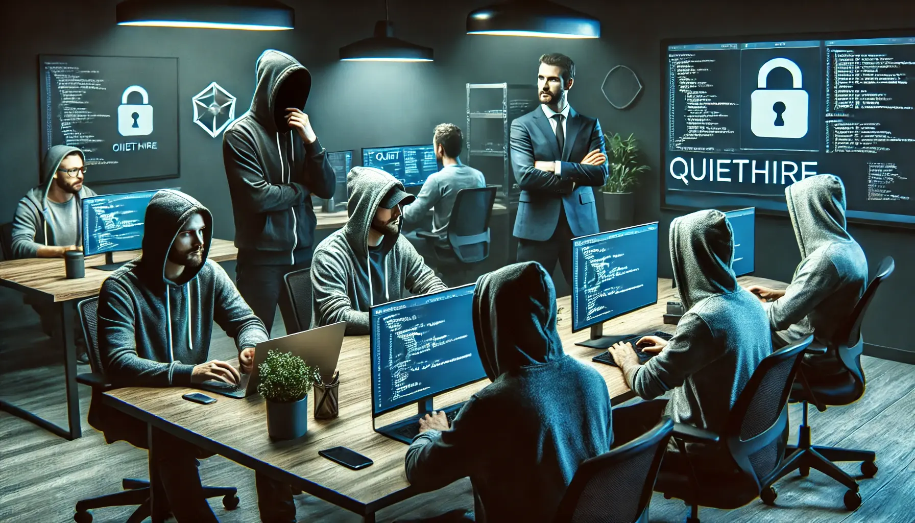 Tech professionals collaborating